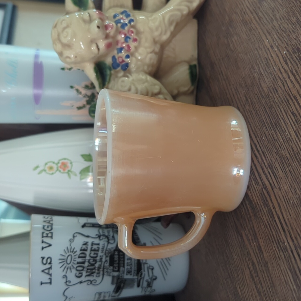 Vintage Fire King Peach Lusture Mug